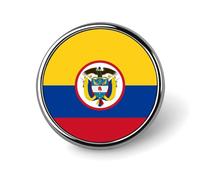 Broches Et Pins Tendance Avec Le Drapeau De La République De Colombie Breloques Chics Carrées Rondes Ou En Forme De Cœur Badges Bijoux Patriotiques Vintage Vêtements Écharpes Accessoires Cadeau