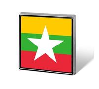 Broches Et Pins Tendance Avec Le Drapeau De La République De L'Union Du Myanmar Vintage Bijoux Patriotiques Créatifs Cadeaux Pour La Fête Des Pères Les Affaires Les Mariages