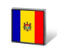 Broches Et Pins Tendance Avec Le Drapeau De La République De Moldavie Breloques Chics En Forme De Carré De Cercle Cœur Badges Bijoux Patriotiques Vintage Vêtements Écharpes Accessoires Cadeau