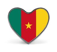Broches Et Pins Tendance Avec Le Drapeau De La République Du Cameroun Breloques Chics En Forme De Carré De Cercle Cœur Badges Bijoux Patriotiques Vintage Vêtements Écharpes Accessoires Cadeau