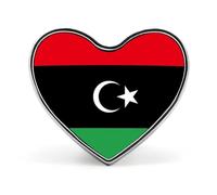 Broches Et Pins Tendance Représentant Le Drapeau De L'État De Libye Breloques Chics En Forme De Carré De Cercle Cœur Badges Bijoux Patriotiques Vintage Vêtements Écharpes Accessoires Cadeau