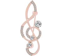 Broches for femmes, épingle à chapeau, 1 pièce, broche musicale, métal, strass, note de musique, bijoux, accessoires simples for la vie quotidienne