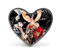 Broches Geisha japonaises pour femmes et hommes, badges en forme de cœur mignons, épingles de revers pour fêtes et mariages