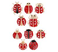 Broches Insecte Dessin Animé 10 Pièces en Alliage Rouge