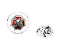 Broches maçonniques avec symbole des templiers - Croix rouge - Croisés - Signe des Salomons - Épingles à linge - En acier inoxydable - Pour homme - 1 % de réduction supplémentaire, Acier inoxydable