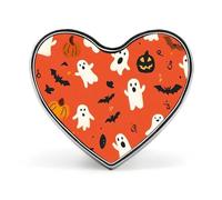 Broches mignonnes d'automne, fantômes, chauves-souris et citrouilles, en forme de cœur, à porter comme badge ou épinglette. Décoration pour vêtements, chapeaux et sacs.