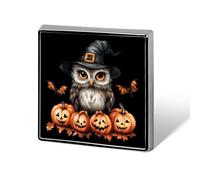 Broches mignonnes en métal représentant un hibou, une sorcière, une citrouille et une chauve-souris. Accessoires pour hommes et femmes : épingles à revers, badges, cravates, chapeaux, vêtements.