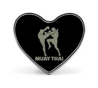 Broches Muay Thai en forme de cœur, décorations graphiques pour chapeaux, vêtements et sacs.