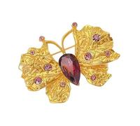 Broches papillon dorées pour femmes, accessoires de mode polyvalents, broches de mode unisexes, texture en alliage pour le quotidien, broche multicolore en alliage, taille unique, Comme décrit