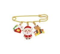 Broches Père Noël pour femme | Broche de Noël en alliage de zinc - Bijoux pour sacs, vêtements, chapeaux, robes de mariée, écharpe, foulard, 1, 1 pièce