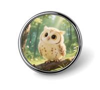 Broches personnalisées de 2,5 cm représentant un adorable petit hibou, idéales pour costumes, hommes et femmes. Broches vintage pour sacs, vestes, sacs à dos et chapeaux. Collection de badges à bouto