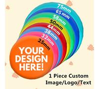 Broches personnalisées en fer blanc et émail, images imprimées de créativité, texte, Badges à revers en métal, broches, bijoux cadeau, vente en gros 32mm