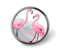 Broches personnalisées flamant rose « Love » de 2,5 cm pour costumes, broches humoristiques pour hommes et femmes, badges vintage pour sacs, vestes, sacs à dos, chapeaux, collection de badges à bouto