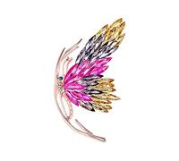 Broches pour femme Royaume-Uni européen et haut de gamme dégradé broche cristal français élégant tempérament broche corsage nœud, taille unique, Métal