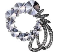 Broches pour femmes, 14K Gold Elegant Moissanite Brooch, High-end Pin for Coat and Jacket(White)