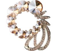 Broches pour femmes, 14K Gold Elegant Moissanite Brooch, High-end Pin for Coat and Jacket(Yellow Gold)