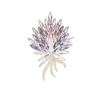 Broches pour femmes, 14K Gold Gradient Moissanite Wheat Brooch, Fashionable and Elegant Pin for High-End Outfits and Coats(Purple)