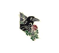 Broches pour femmes ruban fleur corbeau animal broche tendance noir plume corbeau Frolic vêtements mode intéressant broche chapeau épingles pour femmes, taille unique, Métal