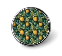 Broches rondes à imprimé ananas tropical vert tendance pour sacs à dos, boutons de sublimation pour vêtements, chapeaux, décoration, badge rond en métal, épinglette pour homme, accessoire de costum