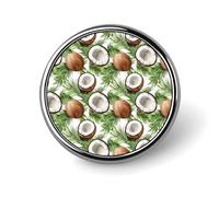 Broches rondes à imprimé coco pour sac à dos, tendance, pour l'été, boutons de sublimation pour vêtements, chapeaux, décoration, badge rond en métal, épinglette pour homme, accessoire de costume