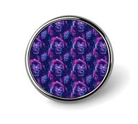 Broches rondes à imprimé cyber-lion tendance pour sacs à dos, boutons de sublimation pour vêtements, chapeaux, décoration, badge rond en métal, épingle à revers pour homme, accessoire de costume