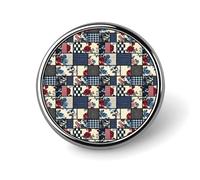 Broches rondes à imprimé floral vintage pour sacs à dos, boutons de sublimation pour vêtements, chapeaux, décoration, badge rond en métal, épingle à revers pour homme, accessoire de costume