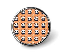 Broches rondes à imprimé panda et fleurs pour sacs à dos, boutons de sublimation pour vêtements, chapeaux, décoration, badge rond en métal, épingle à revers pour homme, accessoire de costume