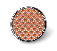 Broches rondes à imprimé tête de tigre orange pour sacs à dos, boutons de sublimation pour vêtements, chapeaux, décoration, badge rond en métal, épingle à revers pour homme, accessoire de costume