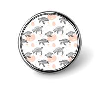Broches rondes à imprimé tortue pour sac à dos, boutons de sublimation pour vêtements, chapeaux, décoration, badge rond en métal, épingle à revers pour homme, accessoire de costume