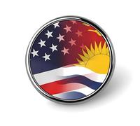 Broches rondes à l'effigie des États-Unis et de Kiribati, insignes de revers, badges commémoratifs en métal, kit pour chapeaux, chemises, vêtements, sacs et décorations.
