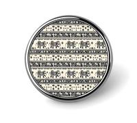 Broches rondes à motif éléphant rétro tendance pour sacs à dos, boutons de sublimation pour vêtements, chapeaux, décoration, badge rond en métal, épingle à revers pour homme, accessoire de costume