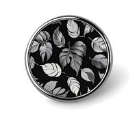 Broches rondes à motif jacquard noir et gris avec bouton, personnalisables avec photo, pour décorer chapeaux, chemises, vêtements et sacs.