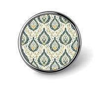 Broches rondes à motif rétro vert tendance pour sacs à dos, boutons de sublimation pour vêtements, chapeaux, décoration, badge rond en métal, épingle à revers pour homme, accessoire de costume