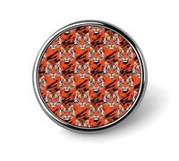 Broches rondes à motif tigre orange tendance pour sacs à dos, boutons de sublimation pour vêtements, chapeaux, décoration, badge rond en métal, épingle à revers pour homme, accessoire de costume
