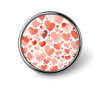 Broches rondes - Accessoires de costume - Épingle à revers - Beau motif de flamme - Broche vintage - Cadeau pour femme et homme - Souvenir, Circular, Aluminium, Alliage d'aluminium