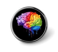 Broches rondes arc-en-ciel de sensibilisation à la neurodiversité et à l'autisme, boutons personnalisés, épingles à revers pour décoration de vêtements