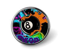 Broches rondes en métal style graffiti hip-hop psychédélique pour femmes, bijoux ornementaux