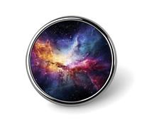 Broches rondes personnalisées avec photo, représentant des nébuleuses et des galaxies, idéales pour décorer chapeaux, chemises, vêtements et sacs.