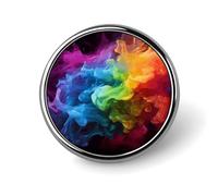 Broches rondes pour robe, costume, épinglette à revers papillon violet, broche vintage, cadeau pour femme et homme, souvenir, Circular, Aluminium, Alliage d'aluminium