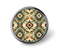 Broches rondes style aztèque vintage bohème, boutons personnalisés, pour décoration de vêtements