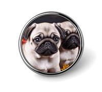 Broches rondes vintage avec motif carte du monde - Accessoire de costume - Cadeau pour femme et homme, Circular, Aluminium, Alliage d'aluminium