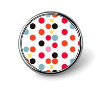 Broches rondes vintage pour robe, costume, épinglette à revers de la mer bleu foncé, cadeau pour femme et homme souvenir, Circular, Aluminium, Alliage d'aluminium