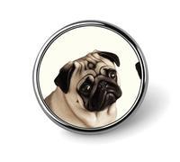 Broches rondes vintage pour robe, costume, épinglette à revers motif fleurs de cerise, cadeaux pour femmes et hommes souvenirs, Circular, Aluminium, Alliage d'aluminium
