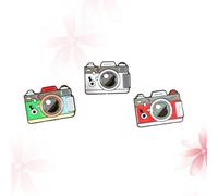Broches Style Mignon Lot de 3, Alliage, Appareil Photo | Accessoire Vestimentaire, Épingle Polyvalente pour Paquet et Chemises, Touche Anniversaire et Travail Couleur Aléatoire