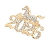 Broches Vintage Décorations Chic en Pierres de Strass pour l'Année du