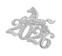 Broches Vintage | Décorations Chic en Pierres de Strass pour l'Année du Cheval | Broches Animales pour l'Année 2026 | pour Sac à Main Sac à Dos Écharpe Robe Vêtements Chapeau Pull