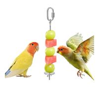 Brochette de nourriture pour cage à oiseaux - Arrête la détérioration et les dégâts au sol, acier inoxydable 304 de qualité marine, longueur 20 cm + écrou à oreilles de sécurité, métal robuste pour st