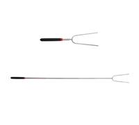 Brochette Pliante Fourchette Extensible - Master Grill Mg272 - Acier Inoxydable - 29,5-91 Cm - Essentiel