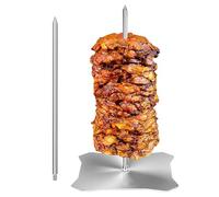 Brochette Verticale BBQ,Brochette Barbecue en Acier Inoxydable - Support à Brochettes pour Four Tacos Poulet,Barbecue Camping Extérieur Kebab Chawarma