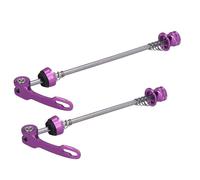 Brochettes à dégagement Rapide en Alliage d'aluminium Route Montagne vélo VTT moyeu de Roue brochettes Avant et arrière(Violet)